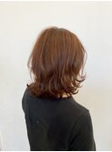 ブラウン×コテ巻き