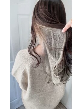 ウーロス(uros.) ブラウン×ホワイトベージュ☆ロング