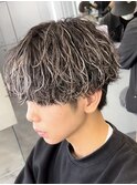 シャドウパーマ縦落ちツイストスパイラルパーマ緩め波巻きパーマ