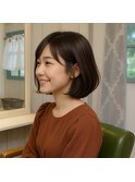 大人可愛いナチュラルショートボブ