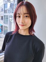 フェアレディ/ルガール 下北沢店(FAIRLADY/REGARD)&nbsp;【透け感チェリーレッド×シアーミディアムボブ】