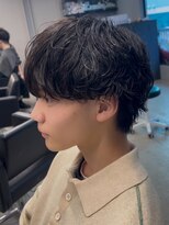 エルマーク 松山(L-MARK) マッシュヘア/黒髪/メンズカット/men's/フェザーパーマ