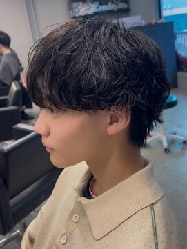 エルマーク 松山(L-MARK) マッシュヘア/黒髪/メンズカット/men's/フェザーパーマ