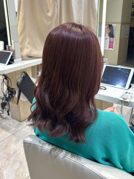 ケンジ 平塚 アネッタ(KENJE annetta) 【ワンカラー】艶髪ピンクブラウン