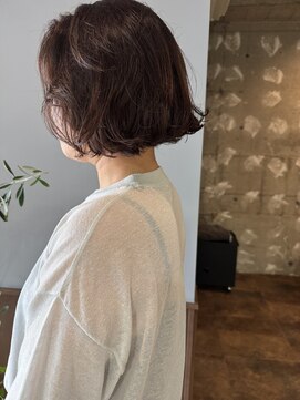 フープ 川越(hoop) クセを活かしたボブ川越/ショート/ボブ/ハイライト/白髪ぼかし