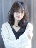 ジアン バイ ミルボン NU茶屋町+(GIEN by milbon)&nbsp;大人かわいいうざバング×とろみグレージュ＊藤井一星