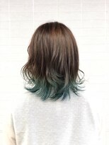 ラシックヘア 土山店(LASSIC HAIR) 裾カラー×ターコイズブルー