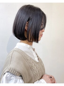 ニュートラル 前原店(Neutral by FLEAR) シンプルな短過ぎないボブ