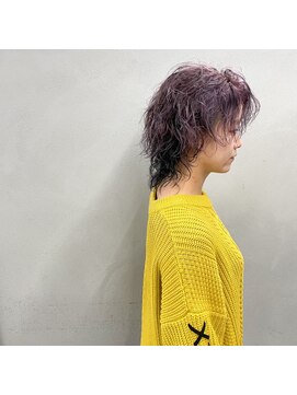 タグ(#tag) #ミディアムウルフ×ピンクパープル