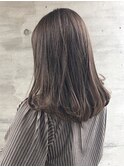 20代30代40代艶感ストレートアッシュグレージュ透明感ロング