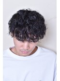 刈り上げマッシュ×波巻きツイストスパイラルパーマ