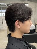 アップバング/メンズツーブロックマッシュ/束感ショート波巻き