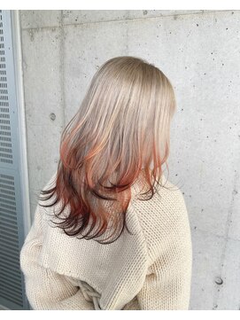 ガルボ ヘアー(garbo hair) ハイトーン裾カラー狐カラー10代20代