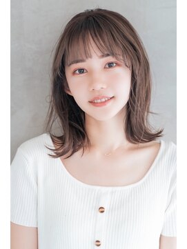 エイミー(Aimee) Aimee町田　外はねミディアムボブ×ラベンダーベージュ