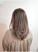 シナモンベージュ透け感ジュエリーカラースモーキーベージュ