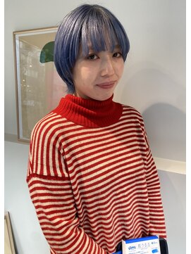 エト 梅田(eto) 水色とショートウルフ