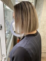 アポロ 横浜駅店(apollo)&nbsp;ハイライトバレイヤージュダブルカラーミルクティーベージュ