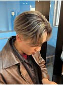 センターパート メンズハイライト メンズバレイヤージュ