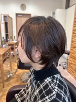 ステラ 南花畑店&nbsp;大人女性ショートボブ30代40代50代60代白髪ぼかし