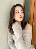 大人可愛いモテ髪20代30代40代艶感セミディ