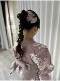 編みおろしポニー