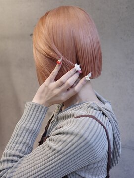 キャロルガーデンズ ボコカ 表参道(Carroll Gardens bococa) 【表参道】ピンク、コーラルピンク、ケアブリーチ、ボブ