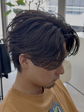 エデアンホンテン メンズサロン(EDEAN 本店 （旧：EDEAN 上通）) フェザーショートフェザーパーマセンターパート熊本メンズカット