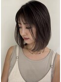【脱・白髪染め】ハイライトで叶える大人上品な艶ボブ