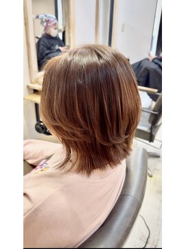 ヘアーアートシフォン 川口東口店(hair art chiffon) ミルクティーブロンドのミディアムレイヤー
