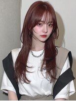 サロンドアイ(salon de i) モードロングレイヤー × ワインレッド
