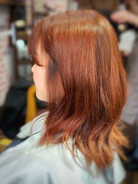 ヒールヘア 高田馬場店(HEAL HAIR) 夏colorオレンジ ハッシュスタイリング