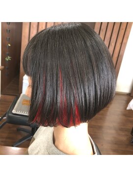 リズ オブ ヘアー(Lis of hair) インナーカラー☆レッド
