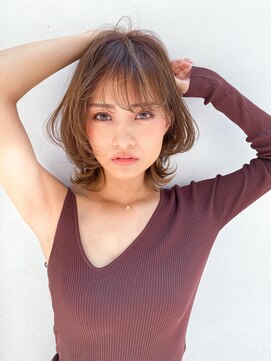 シー バイ ロンド 新宿(Sea by Lond) 【遠藤　駿】耳かけ大人ミディアムレイヤー☆フォギーベージュ