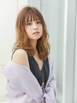ほつれウェーブ×リラクシーセミディスタイル