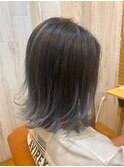 ハイライトグラデーションブルージュ/バイカラー/30代40代50代