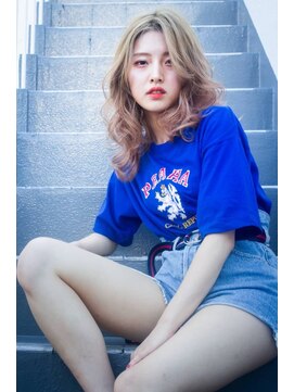 リルウ 阿倍野キューズモール(LILOU) 外国人風ダブルカラーグレージュ