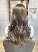 柔らかくすみグレージュロング【NABLA】【倉敷美容室】