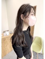 アノネ(anone)&nbsp;ロング×髪質改善カラー×グレージュ