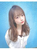 ミディアムスタイル シースルーバング