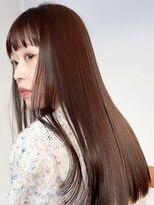 オーリーエトワ 御器所(oorry.etwa) 束感バングストレートブラウンカラー大人ストレートヘア