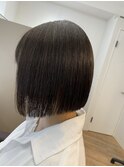 軽めボブ　フレンチボブ　前下がり　ボブカット　ストレート