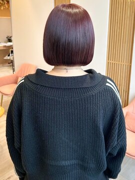 ロジェブルー(Rosier Bleu) 【春カラー】艶感暖色カラー×ボブ