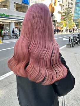 ベレーザ 渋谷(BELEZA) 7179ニュアンスカラーホワイトピンク波巻きミルクティーピンク