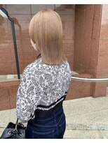 ウニレ バイ センス(unire by sense)&nbsp;【ブリーチカラー】透明感ミルクティーベージュカラー