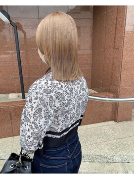 ウニレ バイ センス(unire by sense) 【ブリーチカラー】透明感ミルクティーベージュカラー