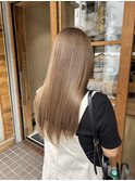 明るすぎないミルクティーベージュ(ブリーチ一回)