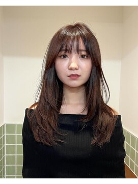 ニコ トウキョウ 渋谷(nico TOKYO) ロングレイヤー/顔まわりカット透明感オリーブグレージュカラー