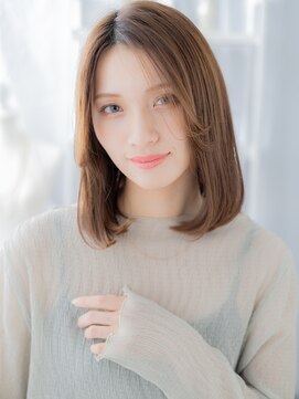 モッズヘア 上尾西口店(mod's hair) 2wayバング小顔センターパート抜け感セミディa上尾20代30代40代