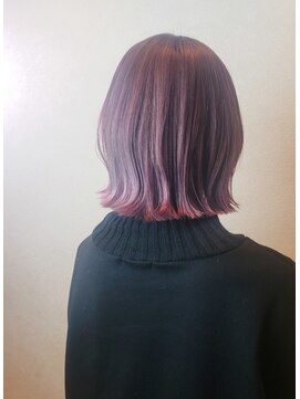 フルショウ 梅田(FURUSHO) 大人エンドカラーミニマルボブダスティピンク結べるボブ