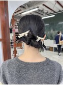 ヘアアレンジ カチモリヘア 結婚式 お呼ばれ 二次会